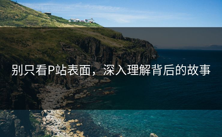 别只看P站表面，深入理解背后的故事