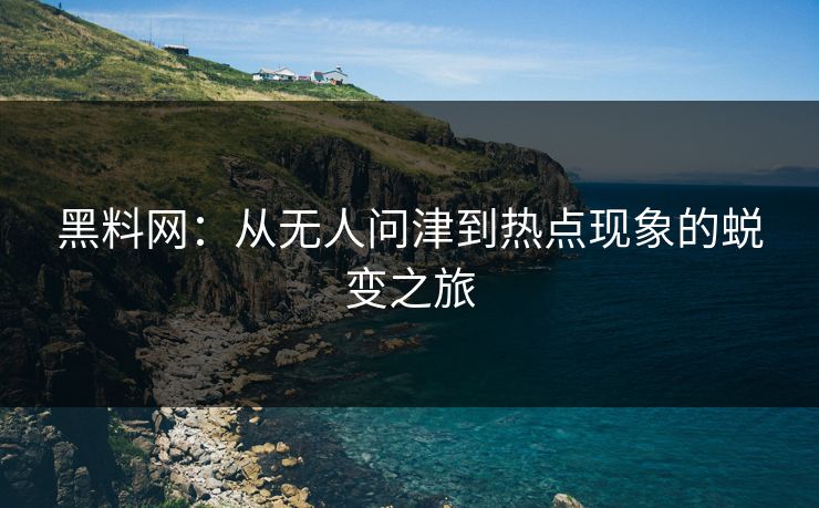 黑料网：从无人问津到热点现象的蜕变之旅